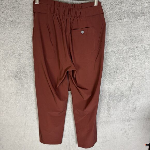 S Athleta Skyline Pant II Womens 6 Rose High Rise Tapered Leg Tie Waist Pleated - Picture 7 of 11
